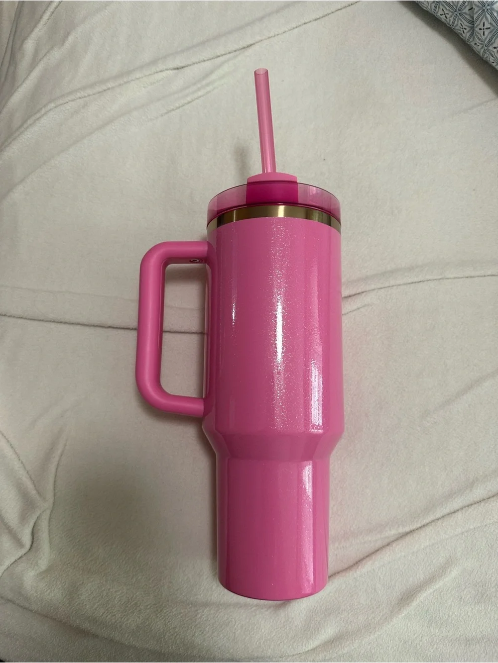 Stanley x Wicked Glinda Pink Glitter Tumbler and Straw - Picture 3 of 6